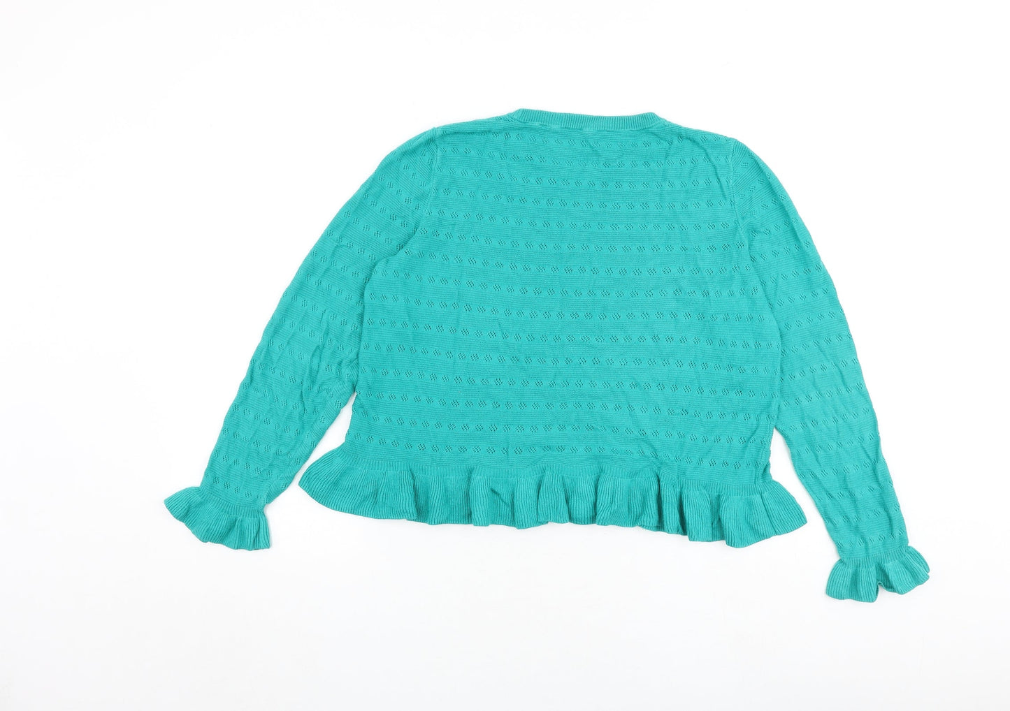 Womens UK Size 14 Marks and Spencer Green Pullover Jumper