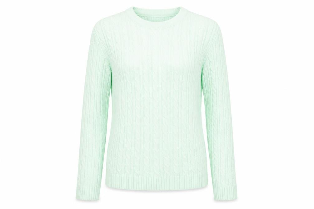 Womens UK Size M Pure & Natural Green Pullover Jumper