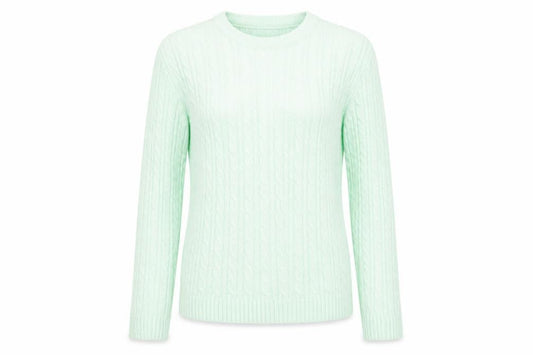 Womens UK Size M Pure & Natural Green Pullover Jumper