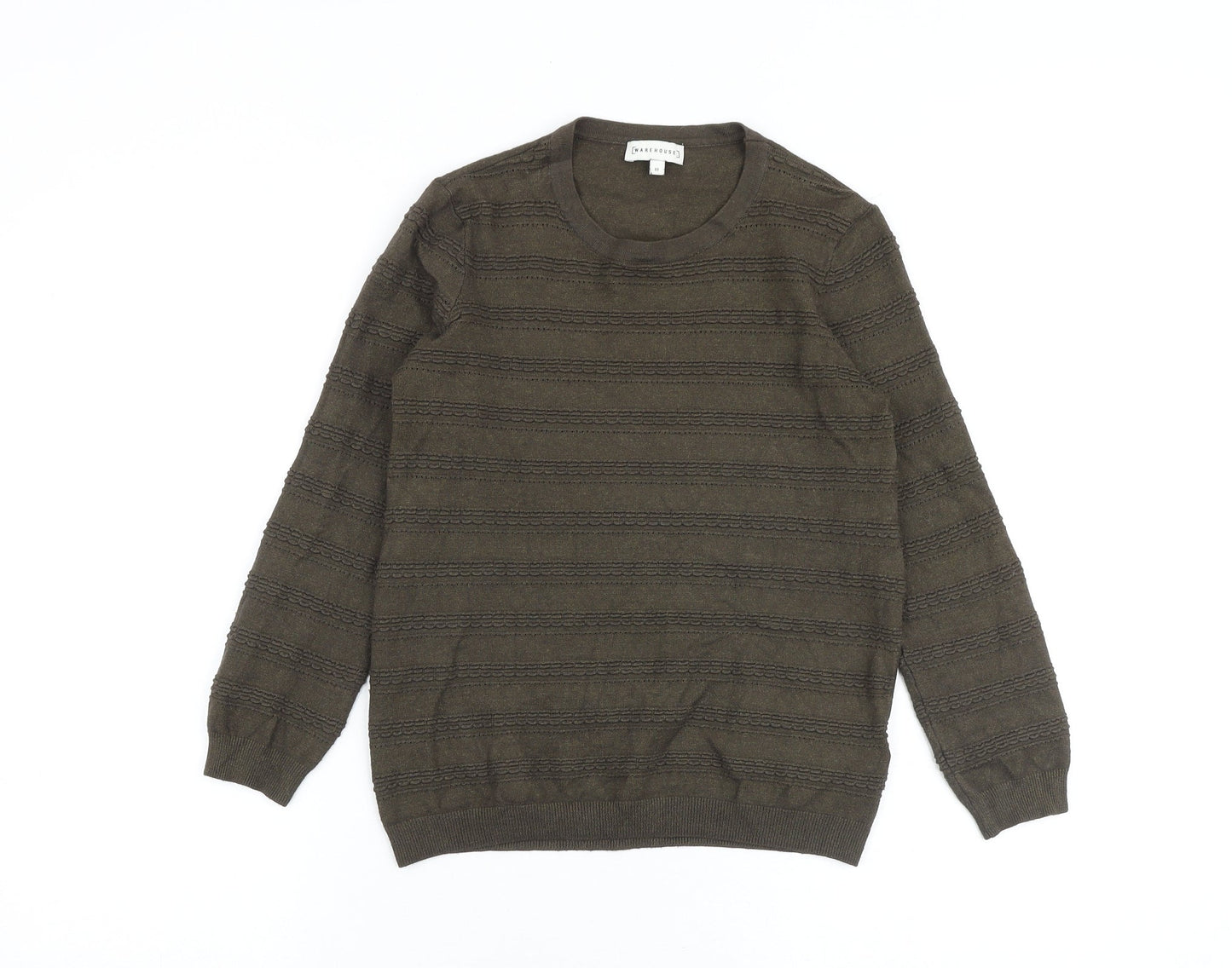 Womens UK Size 10 Warehouse Green Pullover Jumper