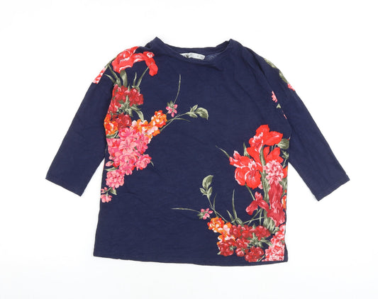 Womens UK Size XS Oasis Blue Basic T-Shirt