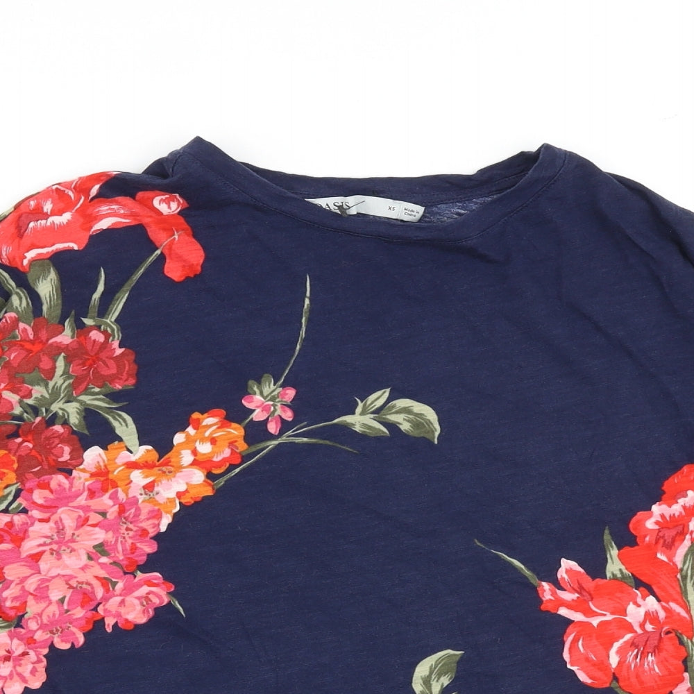 Womens UK Size XS Oasis Blue Basic T-Shirt