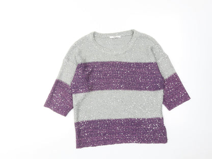 Womens UK Size M Klass Purple Pullover Jumper