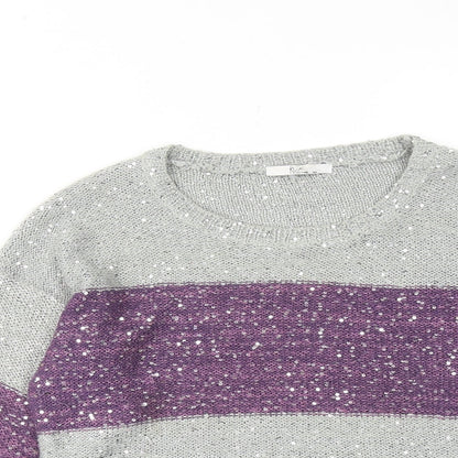 Womens UK Size M Klass Purple Pullover Jumper