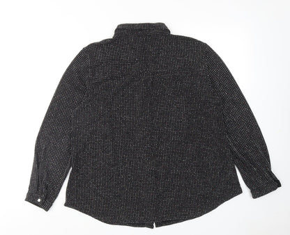 Womens UK Size 16 Roman Black Basic Button-Up