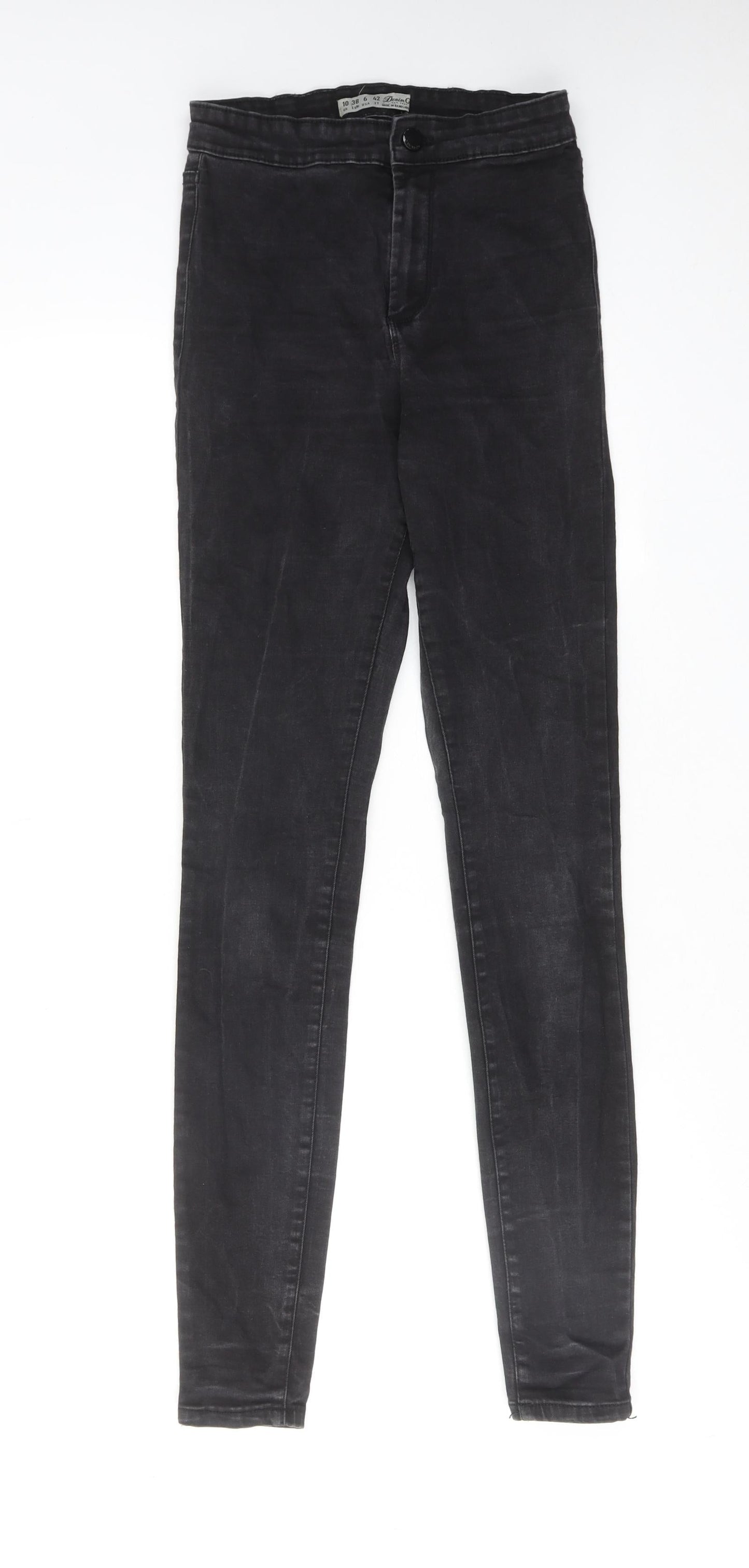 Womens UK Size 10 Denim & Co. Regular Fit Skinny Black Jeans