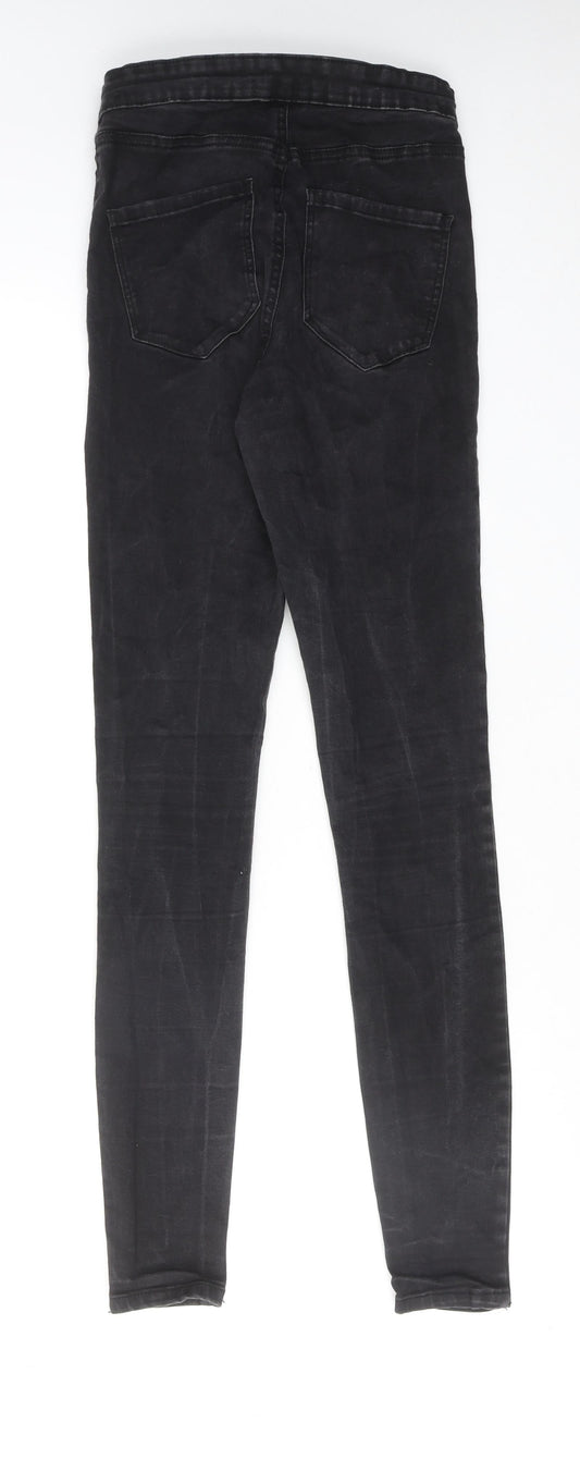 Denim & Co. Womens Black Cotton Skinny Jeans Size 10 Regular Zip