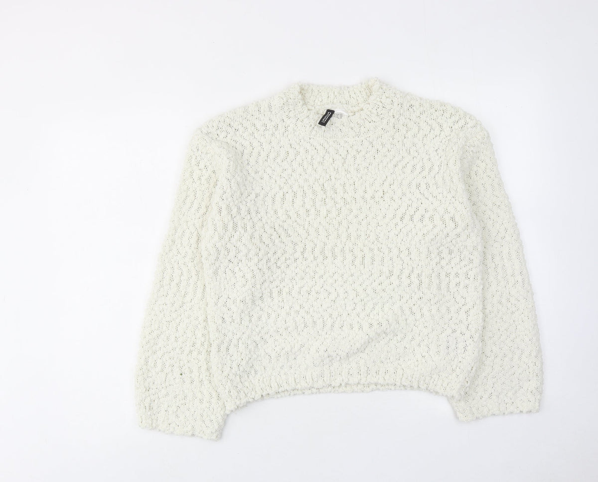 Womens UK Size 2XS H&M Ivory Pullover Jumper