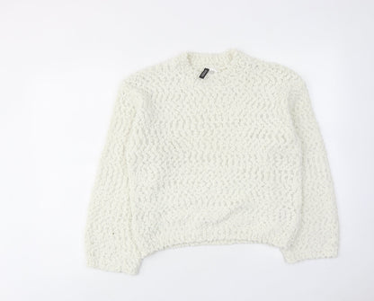 Womens UK Size 2XS H&M Ivory Pullover Jumper