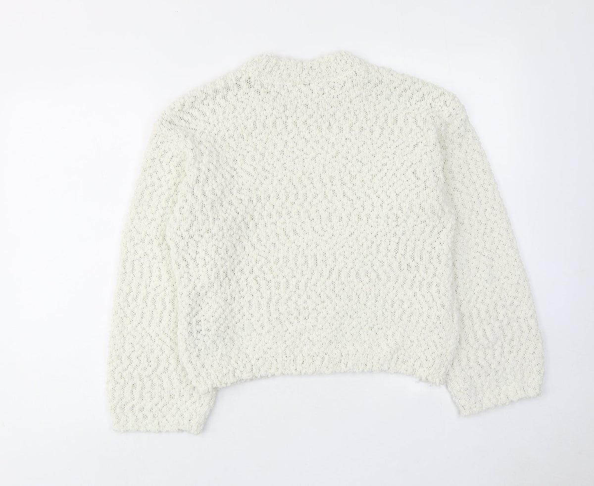 Womens UK Size 2XS H&M Ivory Pullover Jumper