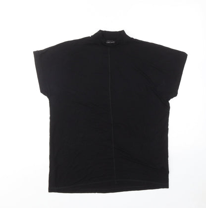 Womens UK Size S Zara Black Basic T-Shirt