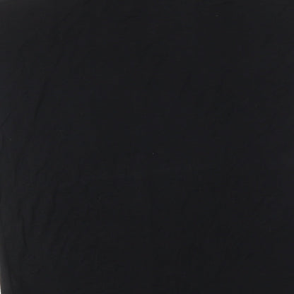 Womens UK Size S Zara Black Basic T-Shirt