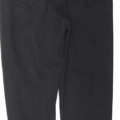 Denim & Co. Womens Black Cotton Skinny Jeans Size 14 L26 in Regular Button