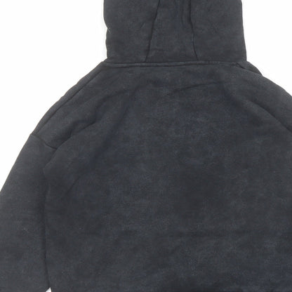 Marks and Spencer Boys Black Cotton Pullover Hoodie Size 7-8 Years Pullover - Stranger Things