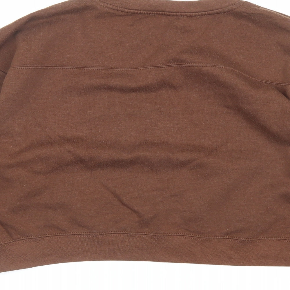 Zara Womens Brown Polyester Pullover Sweatshirt Size S Pullover