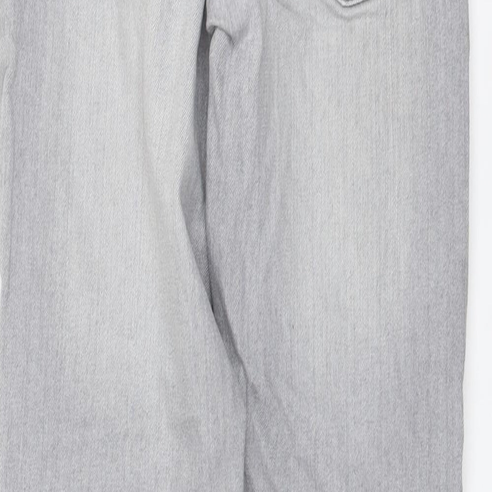 George Girls Grey Cotton Skinny Jeans Size 11-12 Years Regular Button