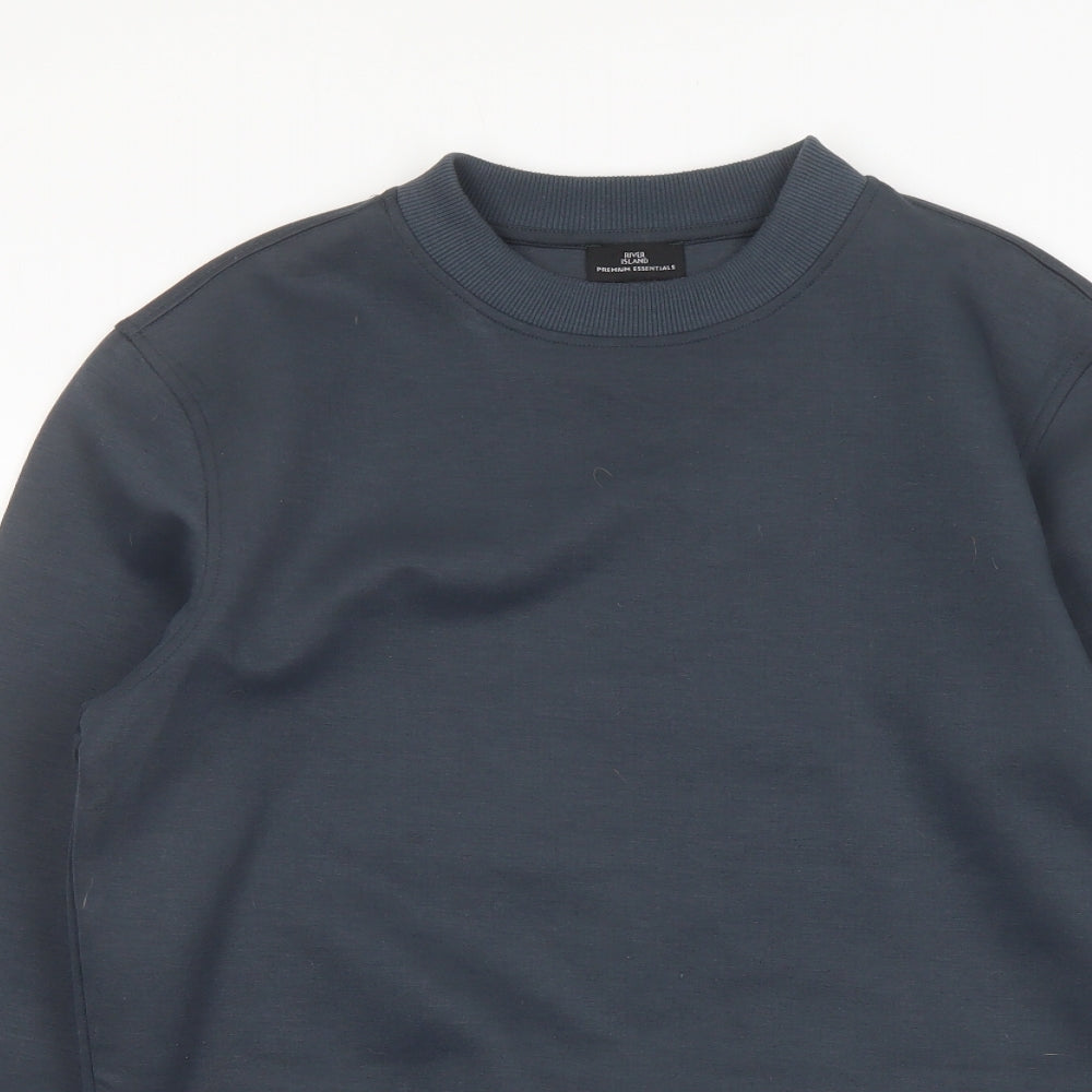 Mens UK Size M River Island Grey Pullover Sweatshirt