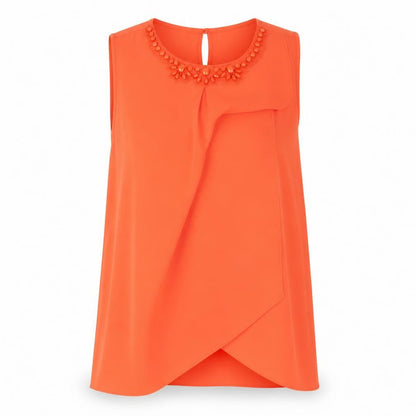 Womens UK Size 14 Roman Orange Basic Tank