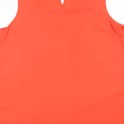 Womens UK Size 14 Roman Orange Basic Tank