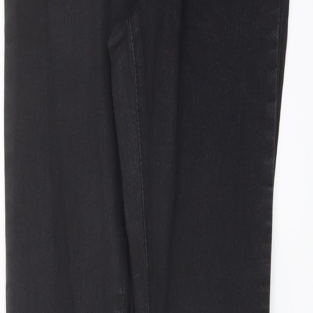 Denim & Co. Womens Grey Cotton Jegging Jeans Size 8 L28 in Regular