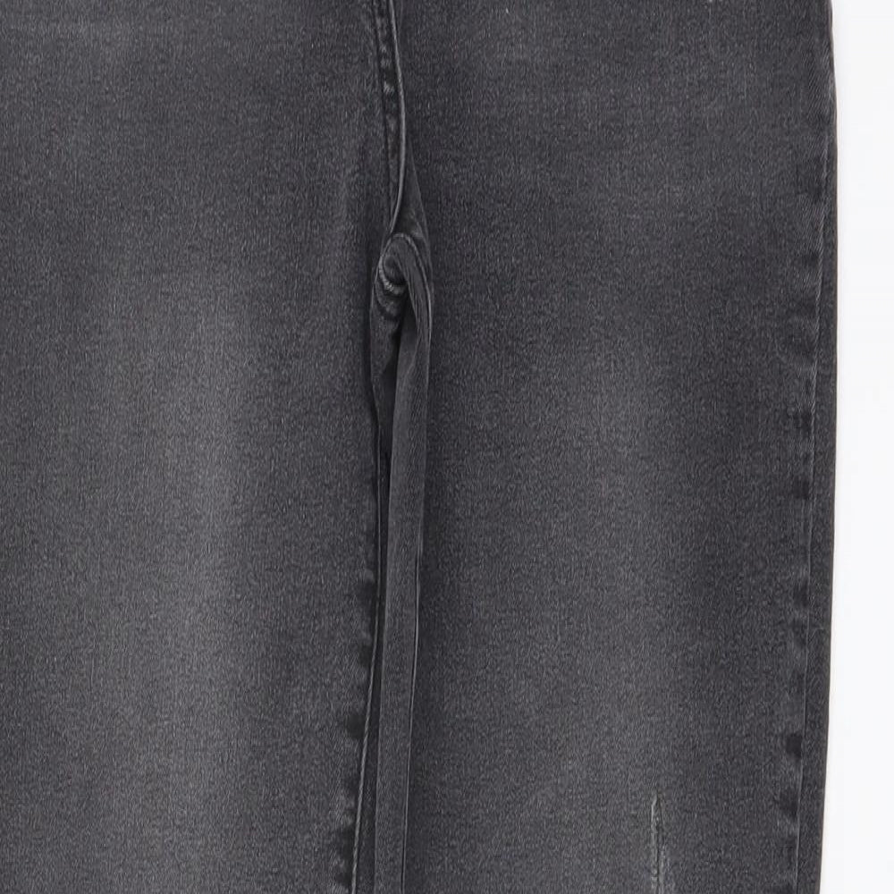 George Womens Grey Cotton Tapered Jeans Size 12 L28 in Regular Button