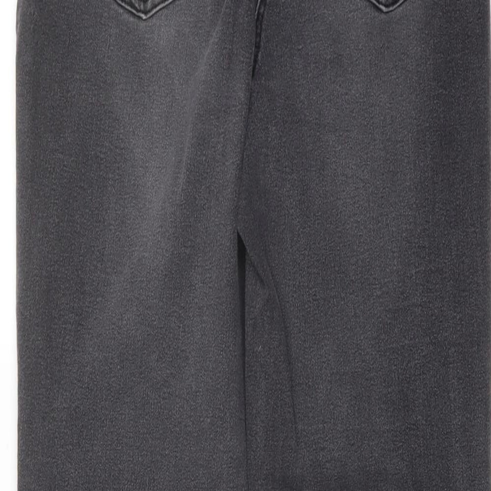 George Womens Grey Cotton Tapered Jeans Size 12 L28 in Regular Button