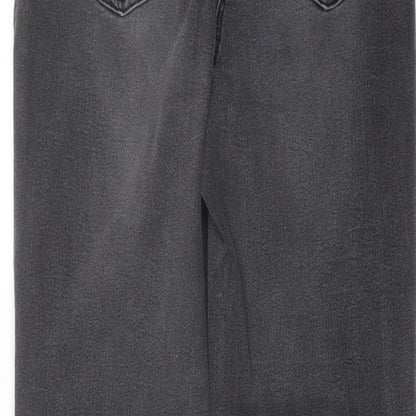 George Womens Grey Cotton Tapered Jeans Size 12 L28 in Regular Button