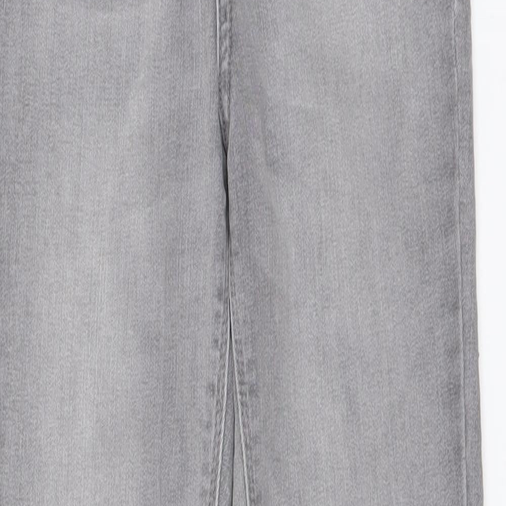 Denim & Co. Womens Grey Cotton Skinny Jeans Size 6 L27 in Regular Button