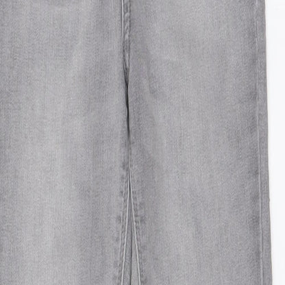 Denim & Co. Womens Grey Cotton Skinny Jeans Size 6 L27 in Regular Button