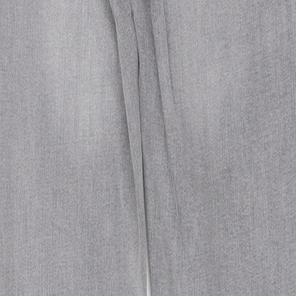 Denim & Co. Womens Grey Cotton Skinny Jeans Size 6 L27 in Regular Button