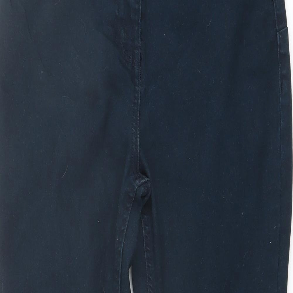 Denim & Co. Womens Blue Cotton Skinny Jeans Size 14 L26 in Regular Button