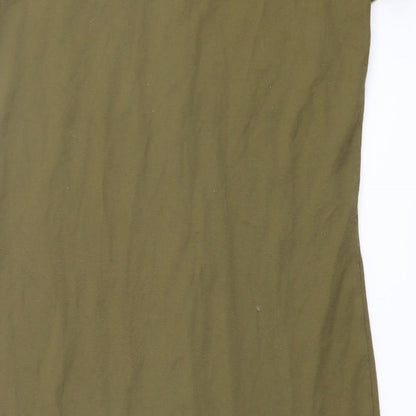 VILA Womens Green Viscose Shirt Dress Size XS Collared Snap