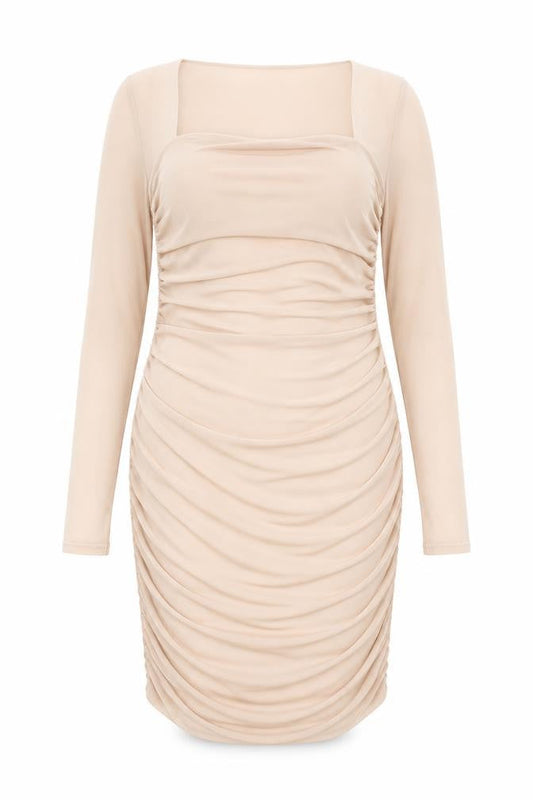 Boohoo Womens Pink Polyester Bodycon Size 16 Square Neck
