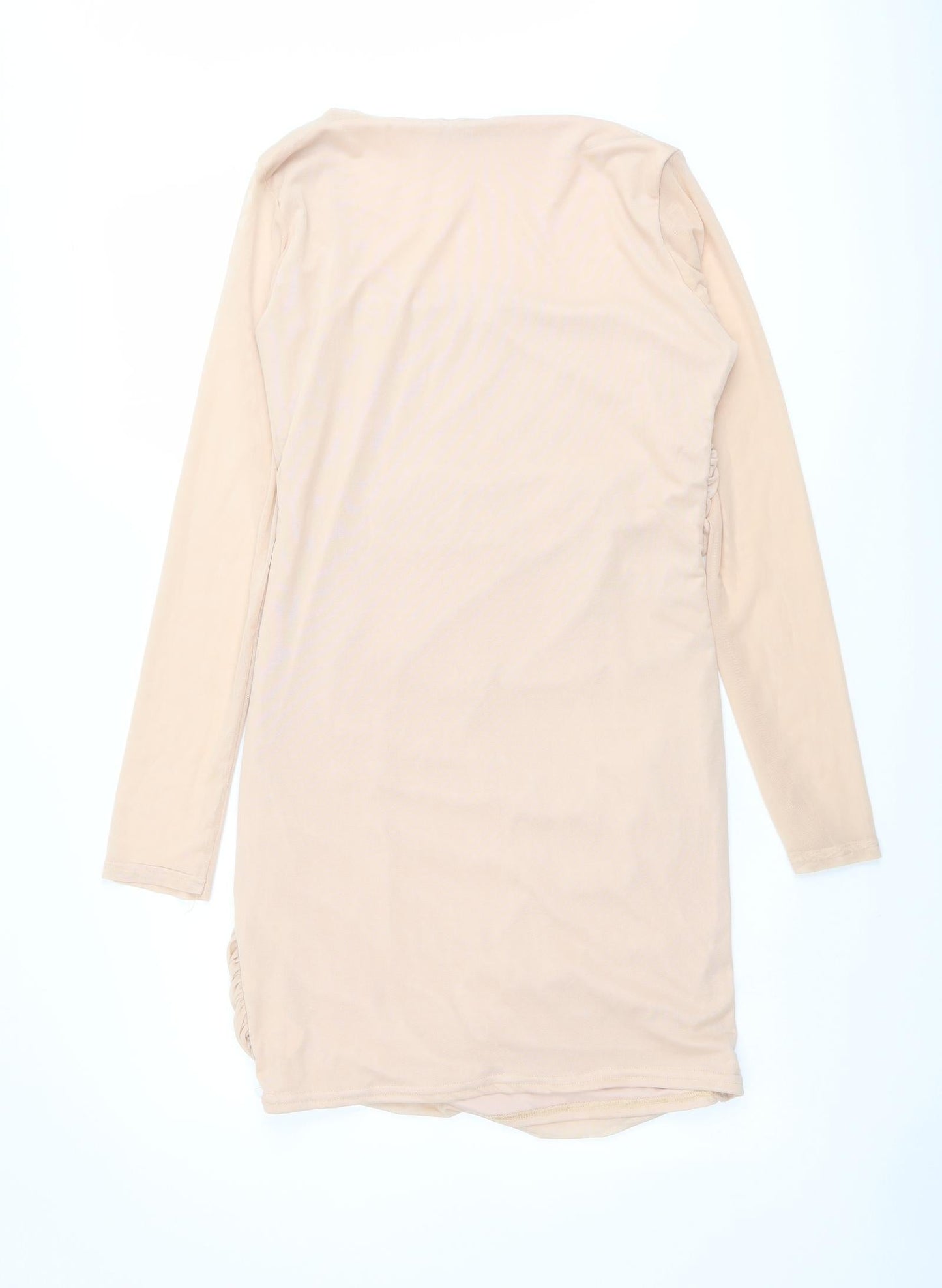 Boohoo Womens Pink Polyester Bodycon Size 16 Square Neck