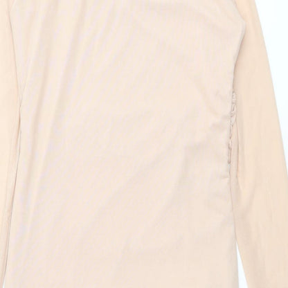 Boohoo Womens Pink Polyester Bodycon Size 16 Square Neck