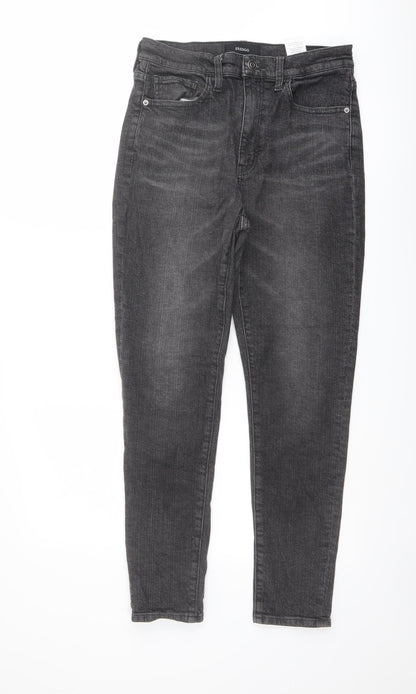 ERSDGG Womens Grey Cotton Skinny Jeans Size 28 in L27 in Regular Button