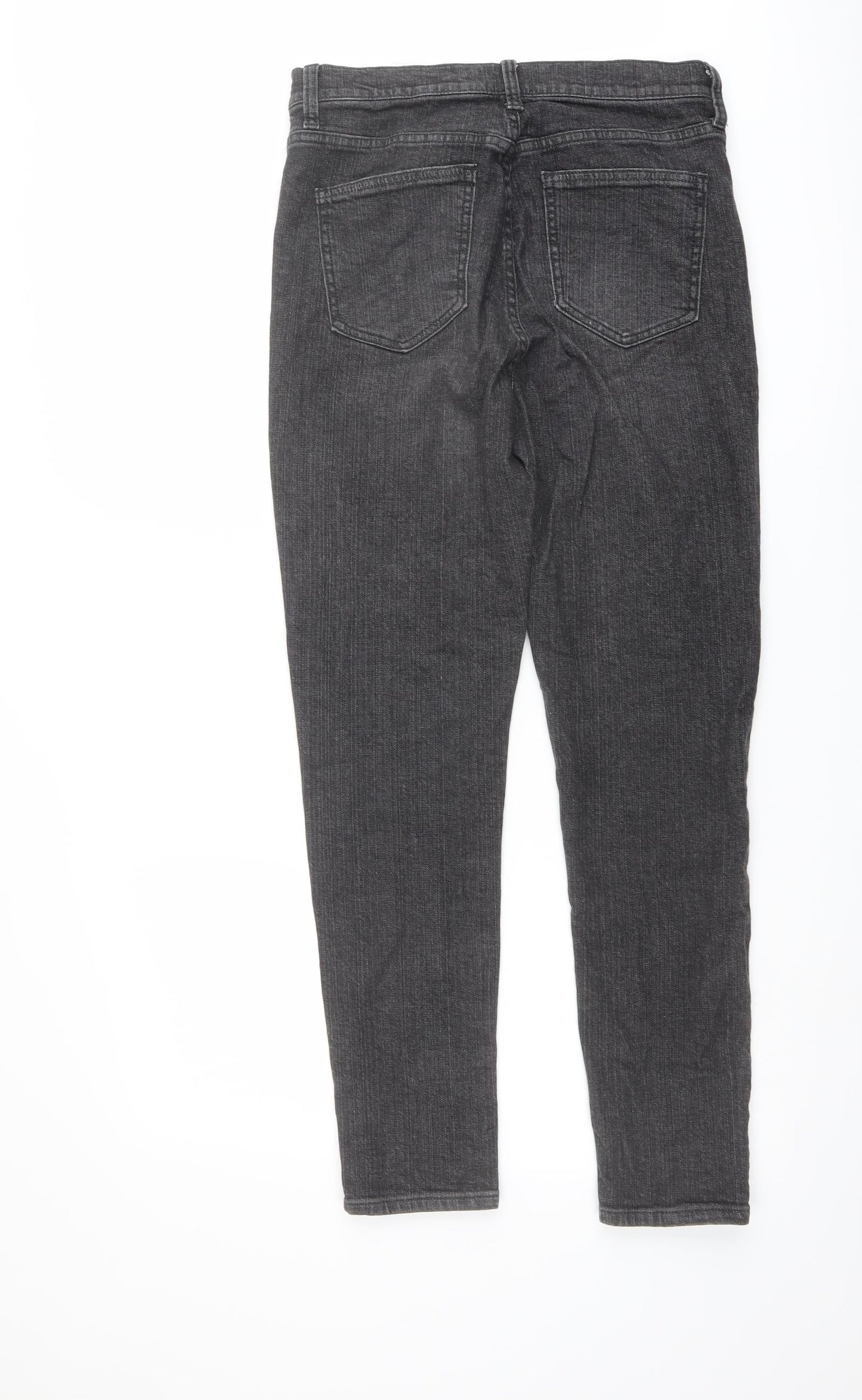 ERSDGG Womens Grey Cotton Skinny Jeans Size 28 in L27 in Regular Button
