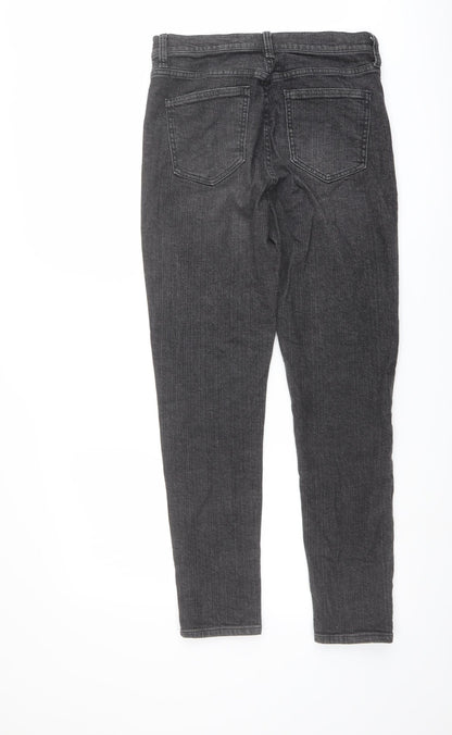 ERSDGG Womens Grey Cotton Skinny Jeans Size 28 in L27 in Regular Button