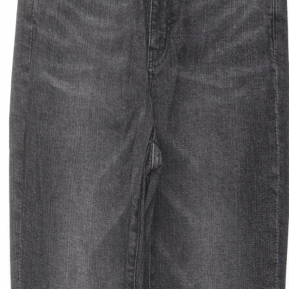ERSDGG Womens Grey Cotton Skinny Jeans Size 28 in L27 in Regular Button