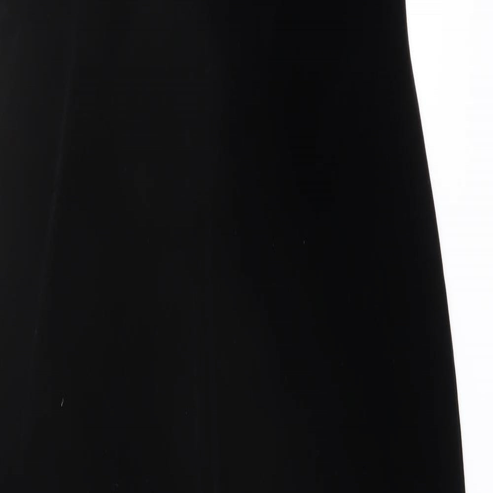 Sophia Defol Womens Black Polyester Tank Dress Size 10 Square Neck Pullover