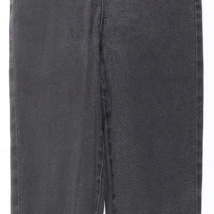 Denim & Co. Womens Grey Cotton Skinny Jeans Size 10 L29 in Regular Button