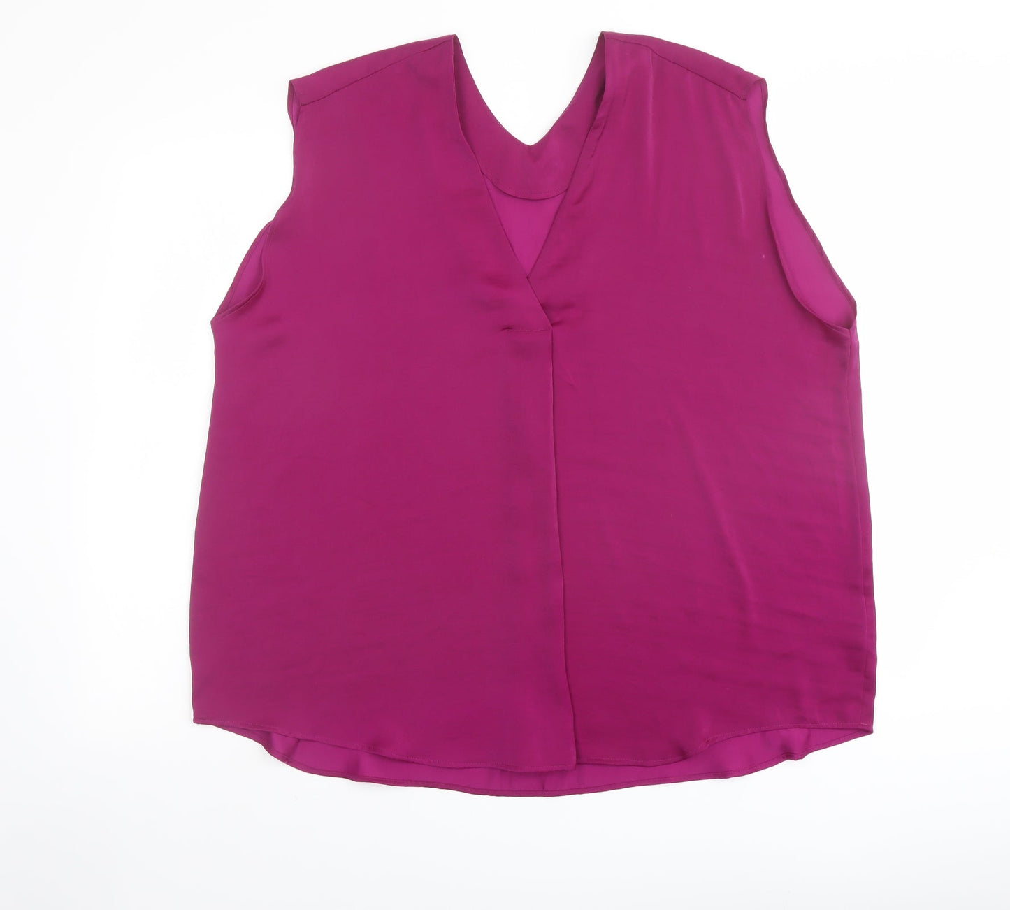 Womens UK Size 20 Marks and Spencer Purple Basic Blouse