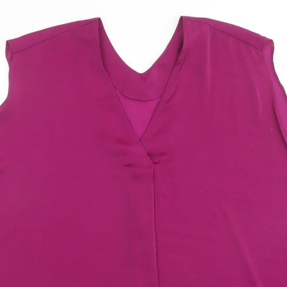 Womens UK Size 20 Marks and Spencer Purple Basic Blouse
