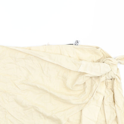 ASOS Womens Beige Viscose Mini Skirt Size 8 Zip