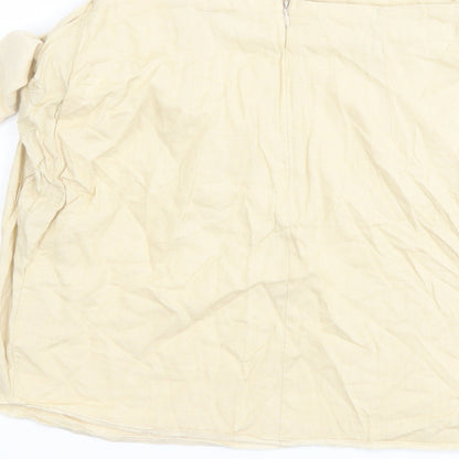 ASOS Womens Beige Viscose Mini Skirt Size 8 Zip