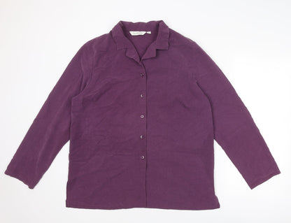 Womens UK Size 16 Holmewood Purple Basic Button-Up