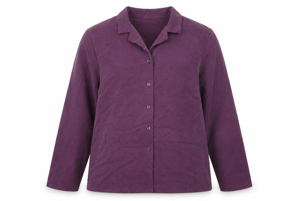 Womens UK Size 16 Holmewood Purple Basic Button-Up
