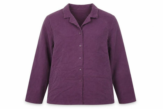 Womens UK Size 16 Holmewood Purple Basic Button-Up