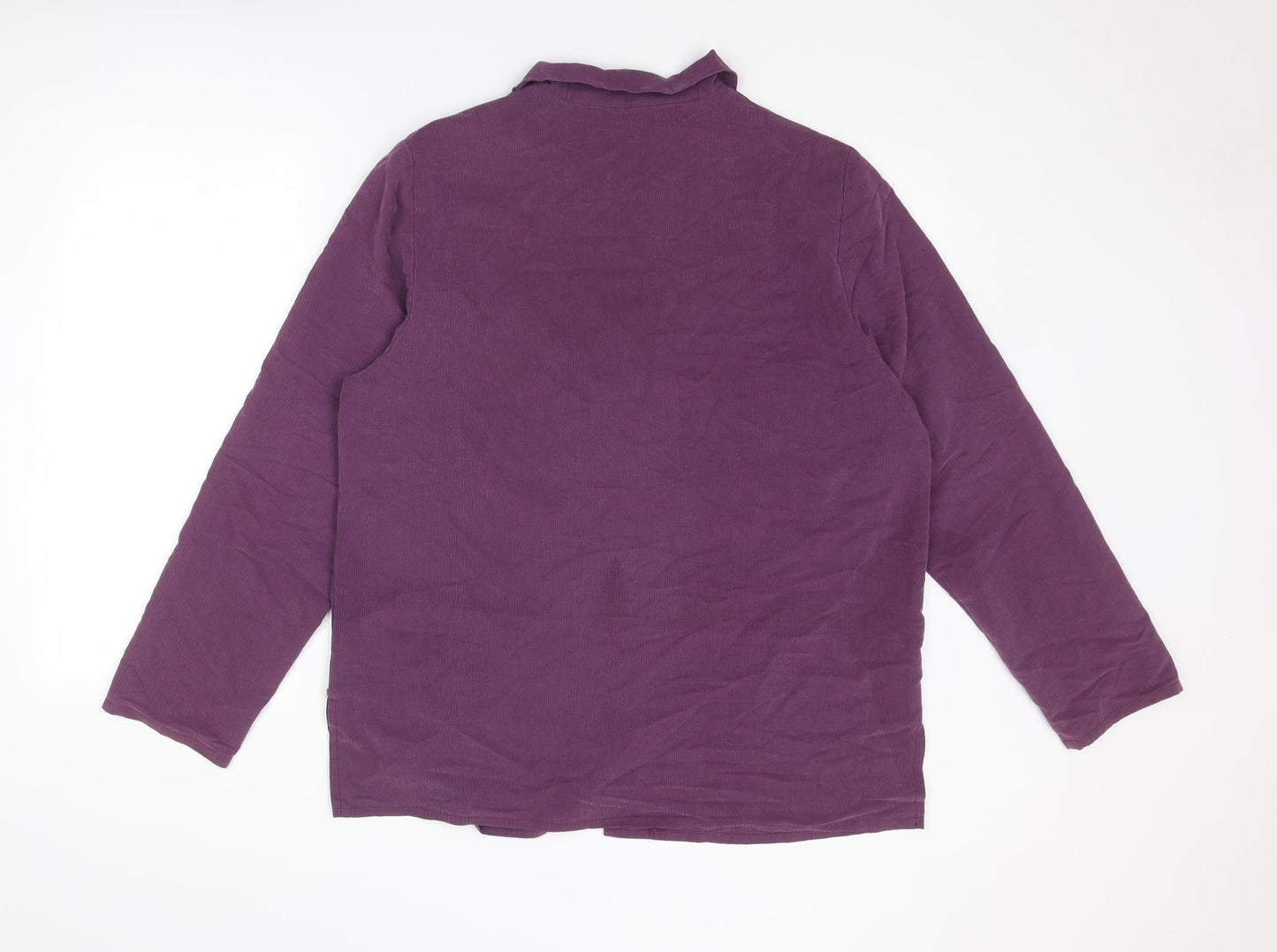 Womens UK Size 16 Holmewood Purple Basic Button-Up