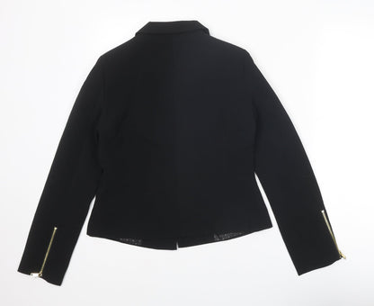 Oodji Womens Black Polyester Jacket Blazer Size 10